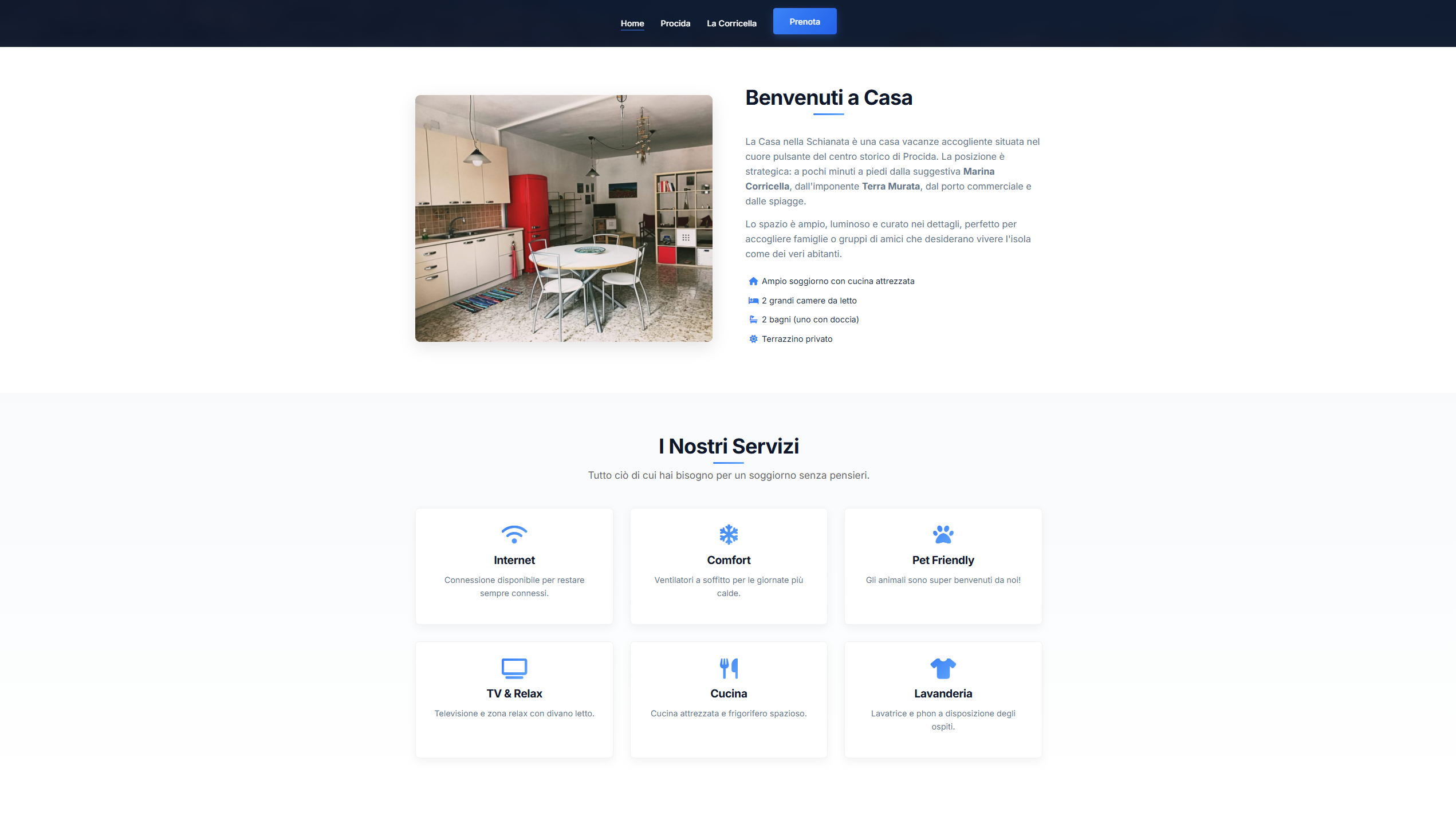 Sito Web Casa Vacanze Procida